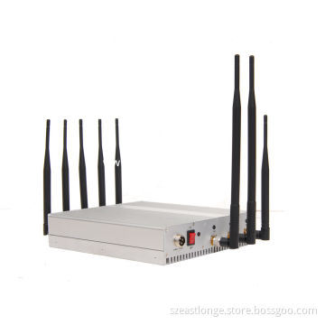 9 Band 16w Cellphone Remote Control Jammer / Blocker 34dbm , 8 Antenna